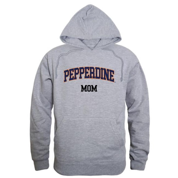 W Republic 565-196-HGY-03 Women Pepperdine Waves Mom Hoodie, Heather Grey - Large