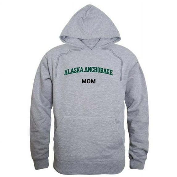 W Republic 565-259-HGY-04 Women University of Alaska Anchorage Seawolves Mom Hoodie, Heather Grey - Extra Large