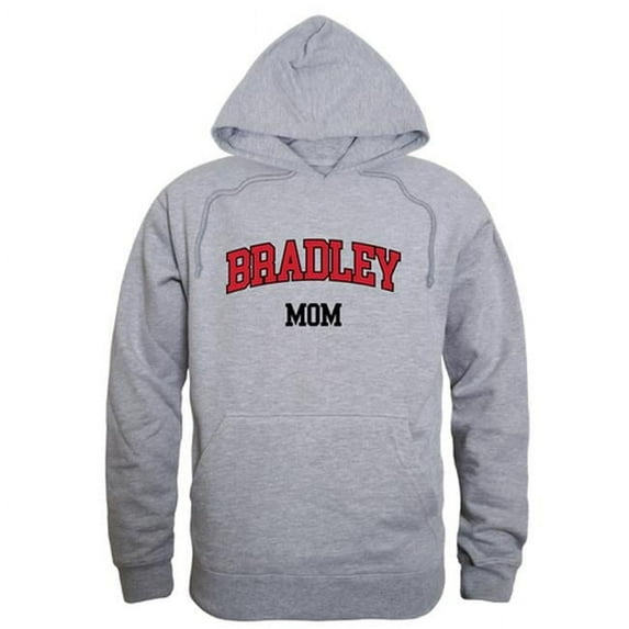 W Republic 565-270-HGY-01 Women Bradley Braves Mom Hoodie, Heather Grey - Small