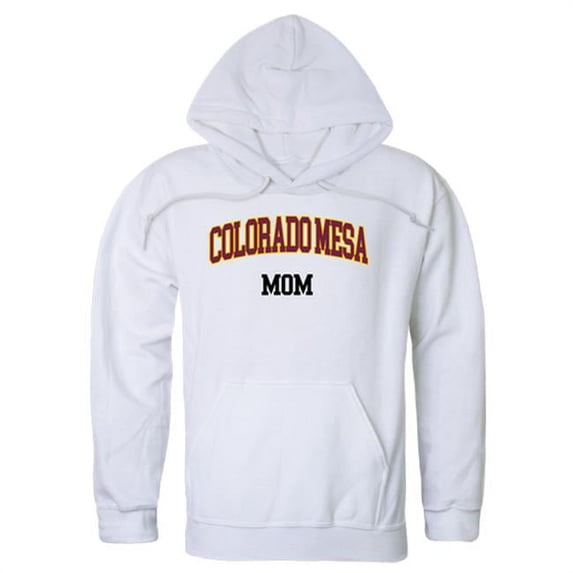 W Republic 565-284-WHT-04 Women Colorado Mesa University Mavericks Mom Hoodie, White - Extra Large