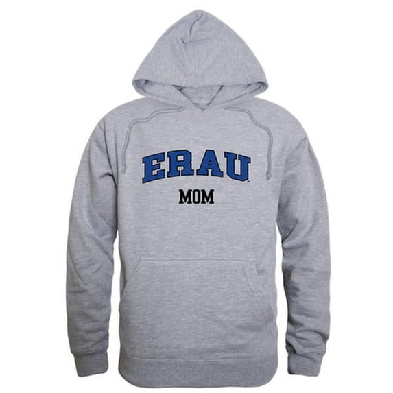 W Republic 565-298-HGY-04 Women Embry Riddle Eagles Mom Hoodie, Heather Grey - Extra Large