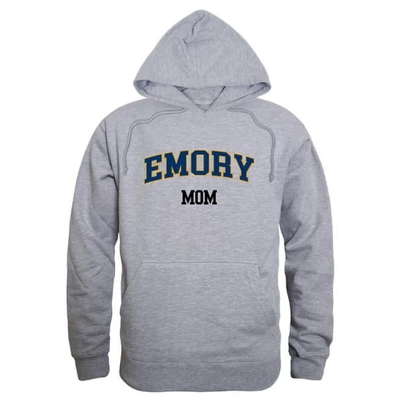 W Republic 565-299-HGY-04 Women Emory Eagles Mom Hoodie, Heather Grey - Extra Large