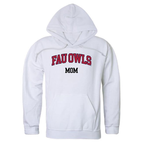 W Republic 565-302-WHT-01 Women Florida Atlantic Owls Mom Hoodie, White - Small