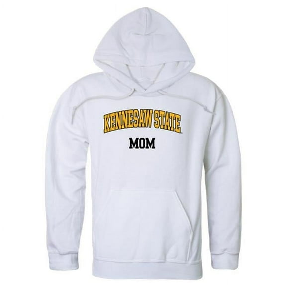 W Republic 565-320-WHT-02 Kennesaw State University Womens Mom Hoodie, White - Medium