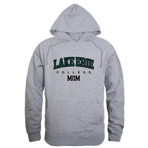 W Republic 565-324-HGY-03 Lake Erie College Womens Mom Hoodie, Heather Gray - Large