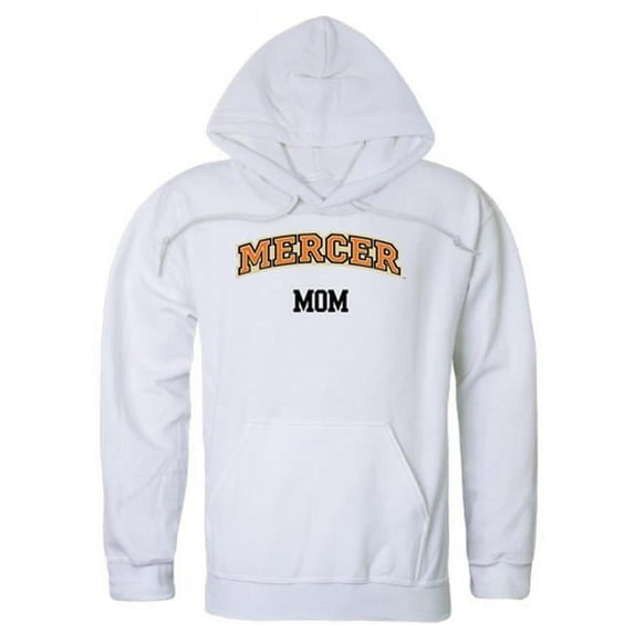 W Republic 565-340-WHT-04 Mercer University Womens Mom Hoodie, White - Extra Large