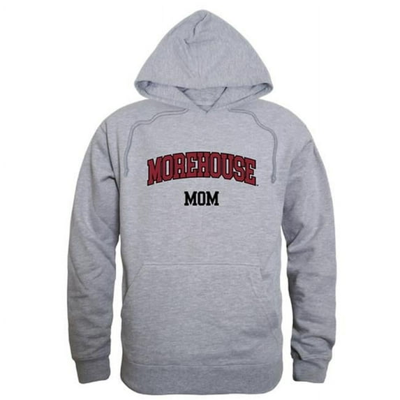 W Republic 565-346-HGY-04 Morehouse College Womens Mom Hoodie, Heather Gray - Extra Large
