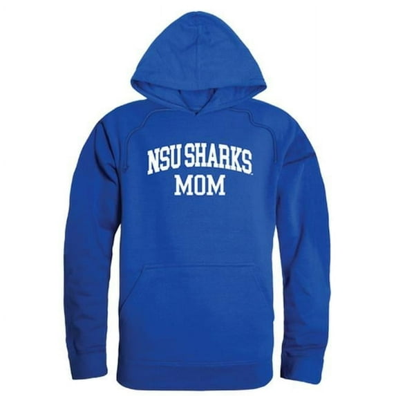 W Republic 565-358-RYL-05 Women Nova Southeastern Sharks Mom Hoodie, Royal Blue - 2XL