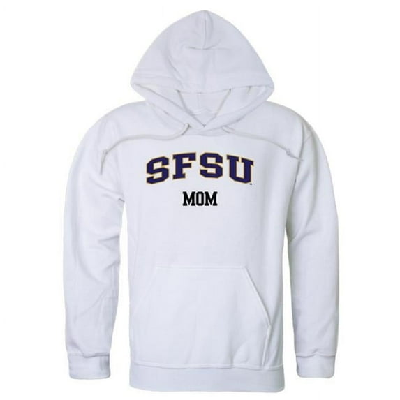 W Republic 565-376-WHT-03 Women San Francisco State Gators Mom Hoodie, White - Large