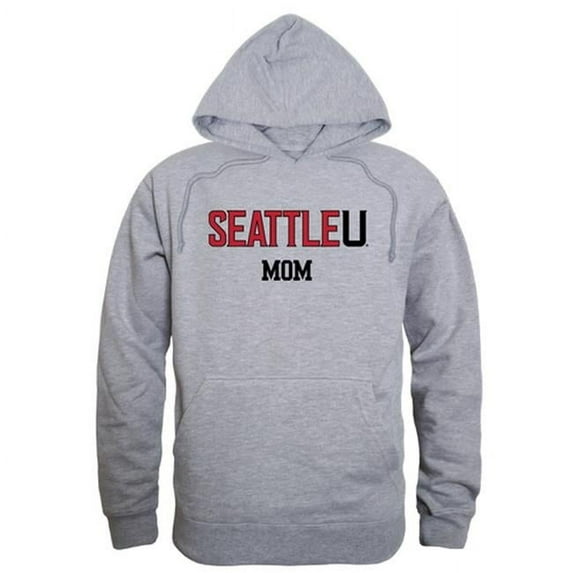 W Republic 565-378-HGY-04 Women Seattle University Redhawks Mom Hoodie, Heather Grey - Extra Large
