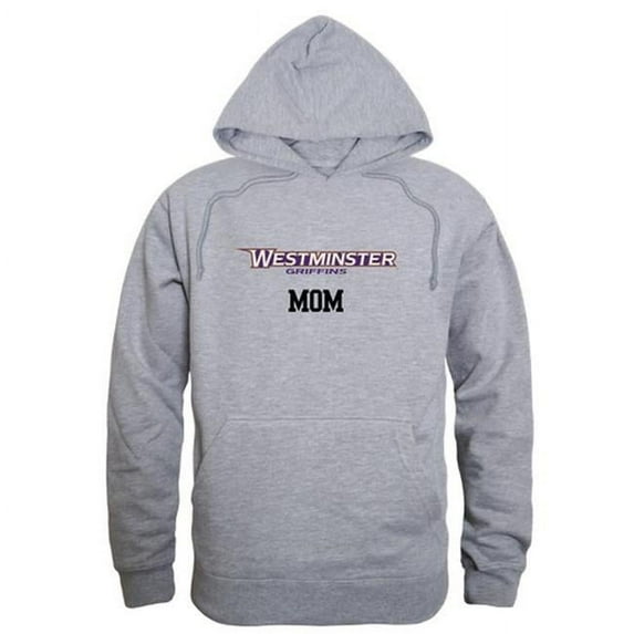 W Republic 565-421-HGY-05 Women Westminster Griffins Mom Hoodie, Heather Grey - 2XL