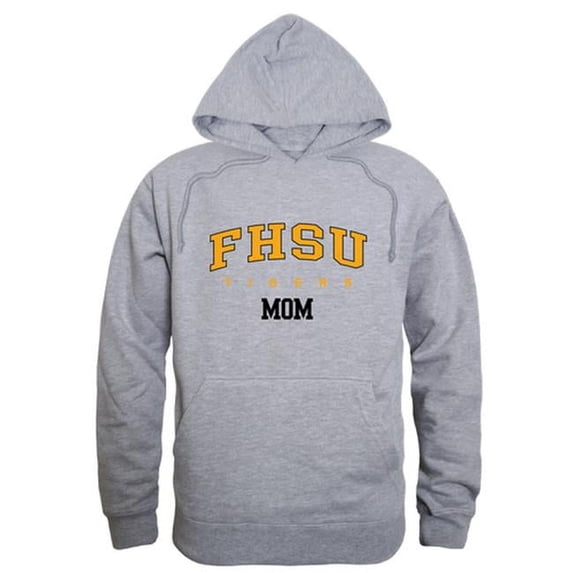 W Republic 565-442-HGY-02 Women Fort Hays State University Mom Hoodie, Heather Grey - Medium
