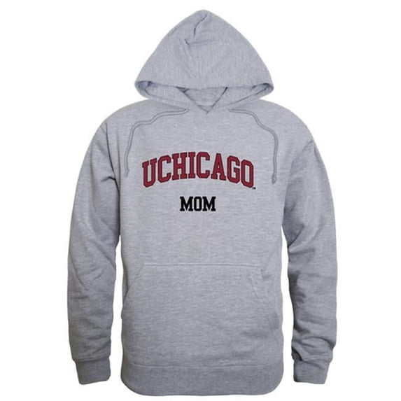 W Republic 565-469-HGY-02 The University of Chicago Maroons Mom Hoodie, Heather Grey - Medium