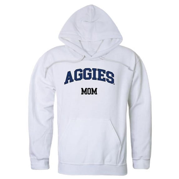 W Republic 565-470-WHT-01 North Carolina Agricultural & Technical State University Aggies Mom Hoodie, White - Small