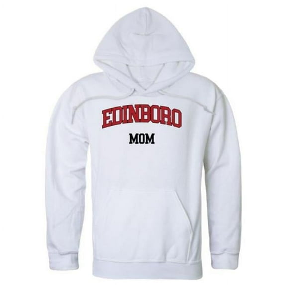 W Republic 565-516-WHT-04 Edinboro University Fighting Scots Mom Hoodie, White - Extra Large
