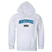 W Republic 565-562-WHT-01 Northwood University Timberwolves Mom Hoodie, White - Small