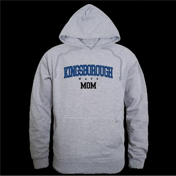 W Republic 565-660-HGY-02 Kingsborough Community College The Wave Mom Hoodie, Heather Grey - Medium