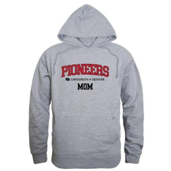 W Republic 565-693-HGY-04 University of Denver Pioneers Mom Hoodie, Heather Grey - Extra Large