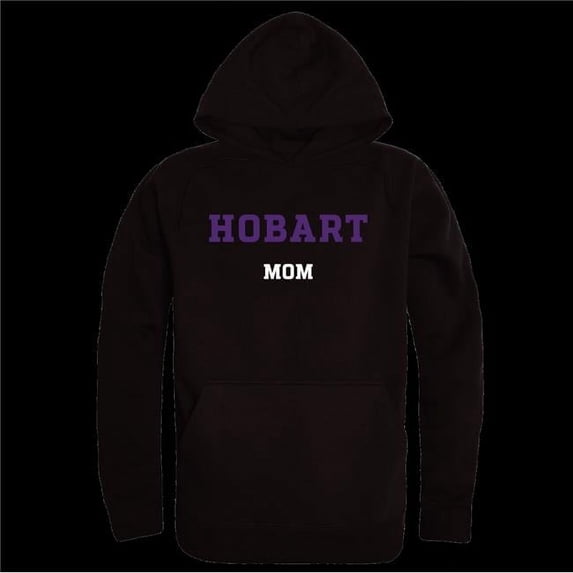 W Republic 565-700-BLK-04 Hobart & William Smith College Statesmen Mom Hoodie, Black - Extra Large