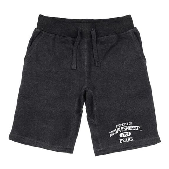 W Republic 566-106-HCH-05 Men Brown University Bears Property Shorts, Heather Charcoal - 2XL