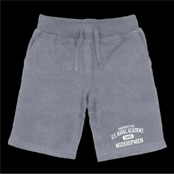 W Republic 566-136-HG2-03 United States Naval Academy Midshipmen Property Shorts, Heather Grey - Large