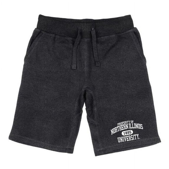 W Republic 566-142-HCH-05 Men Northern Illinois Huskies Property Shorts, Heather Charcoal - 2XL