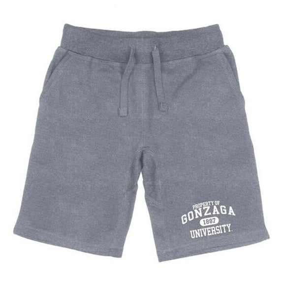 W Republic 566-187-HGY-04 Men Gonzaga Bulldogs Property Shorts, Heather Grey - Extra Large