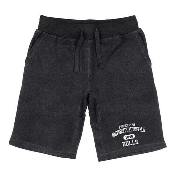 W Republic 566-274-HCH-02 Men Buffalo Bulls Property Shorts, Heather Charcoal - Medium