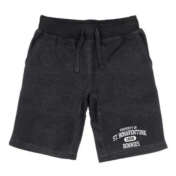 W Republic 566-386-HCH-02 Men Saint Bonaventure University Bonnies Property Shorts, Heather Charcoal - Medium