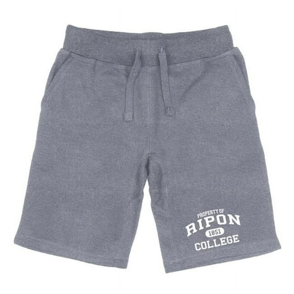 W Republic 566-575-HGY-03 Ripon College Red Hawks Property Shorts, Heather Grey - Large