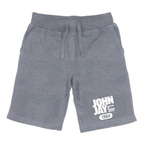 W Republic 566-656-HGY-02 John Jay College Bloodhounds Property Shorts, Heather Grey - Medium