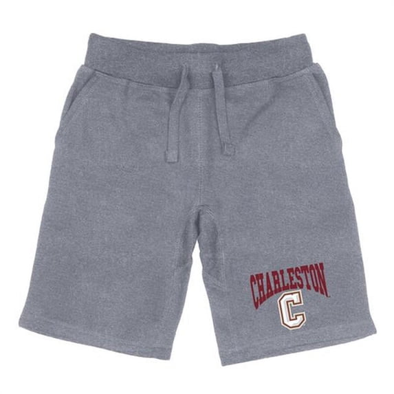 W Republic 567-115-HGY-01 College of Charleston Mens Premium Shorts, Heather Gray - Small