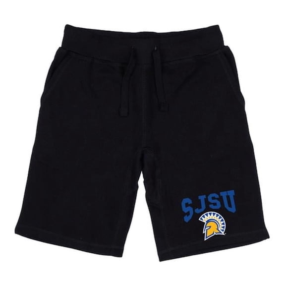 W Republic 567-173-BLK-02 Men San Jose State Spartans Premium Shorts, Black - Medium