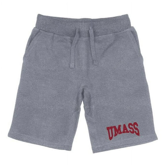 W Republic 567-178-HGY-02 Men Massachusetts Minutemen Premium Shorts, Heather Grey - Medium