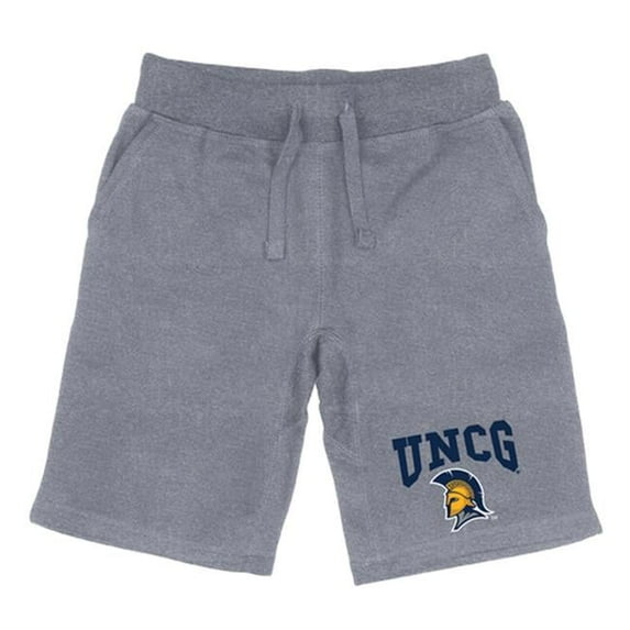 W Republic 567-245-HGY-04 Men North Carolina Greensboro Spartans Premium Shorts, Heather Grey - Extra Large