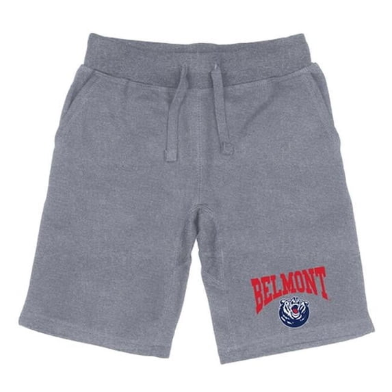 W Republic 567-265-HGY-01 Men Belmont University Bruins Premium Shorts, Heather Grey - Small