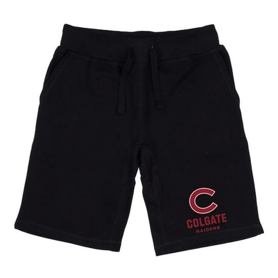 W Republic 567-283-BLK-03 Men Colgate University Raiders Premium Shorts, Black - Large