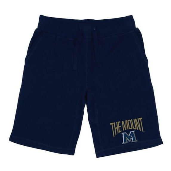 W Republic 567-347-NVY-05 Men Mount St. Marys Mountaineers Premium Shorts, Navy - 2XL