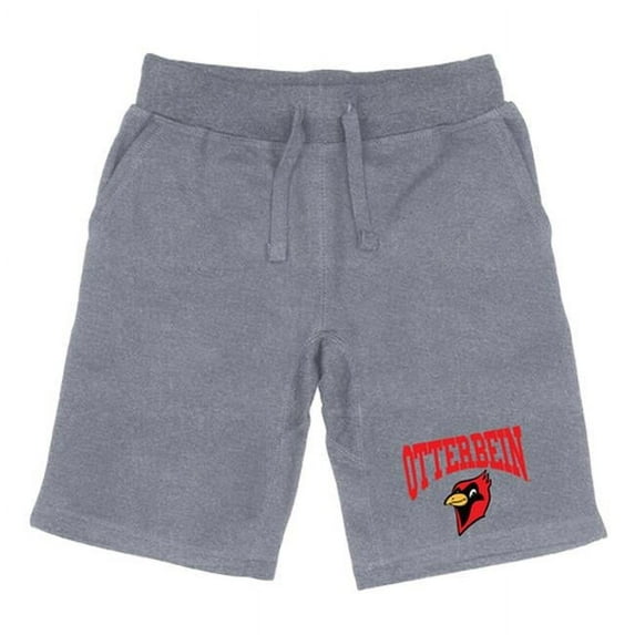 W Republic 567-361-HGY-04 Men Otterbein University Cardinals Premium Shorts, Heather Grey - Extra Large