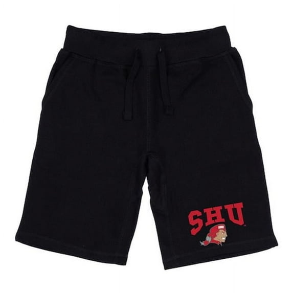 W Republic 567-372-BLK-01 Men Sacred Heart Pioneers Premium Shorts, Black - Small
