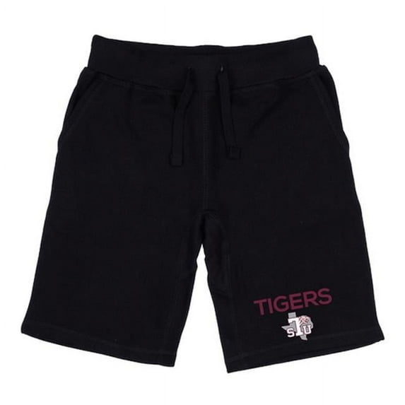 W Republic 567-393-BLK-01 Men Texas Southern Tigers Premium Shorts, Black - Small
