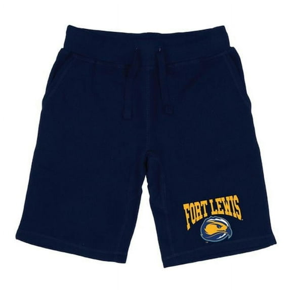 W Republic 567-437-NVY-02 Men Fort Lewis College Premium Shorts, Navy - Medium