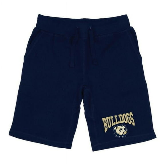 W Republic 567-488-NVY-04 Wingate University Bulldogs Premium Shorts, Navy - Extra Large