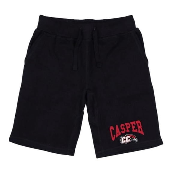 W Republic 567-625-BLK-01 Casper College Thunderbirds Premium Shorts, Black - Small