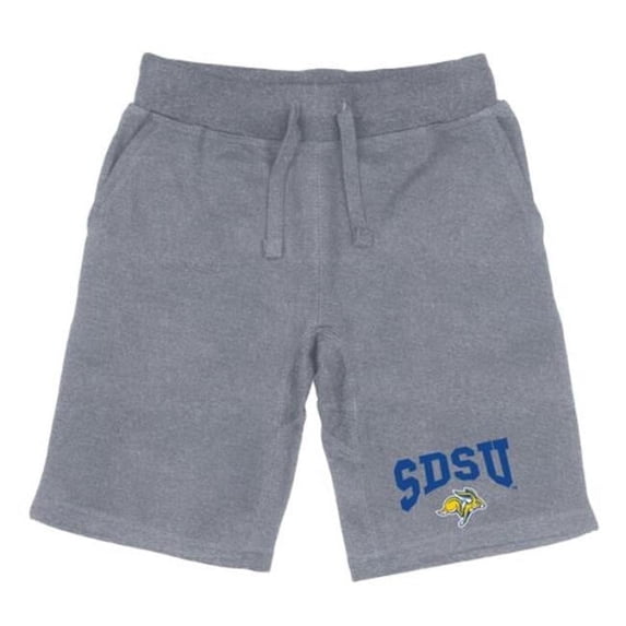 W Republic 567-707-HGY-02 South Dakota State University Jackrabbits Premium Shorts, Heather Grey - Medium