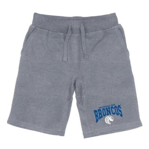 W Republic 567-716-HGY-05 Fayetteville State University Broncos Premium Shorts, Heather Grey - 2XL