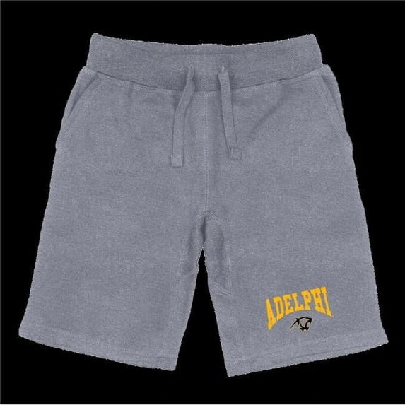 W Republic 567-733-HGY-02 Adelphi University Panthers Premium Shorts, Heather Grey - Medium