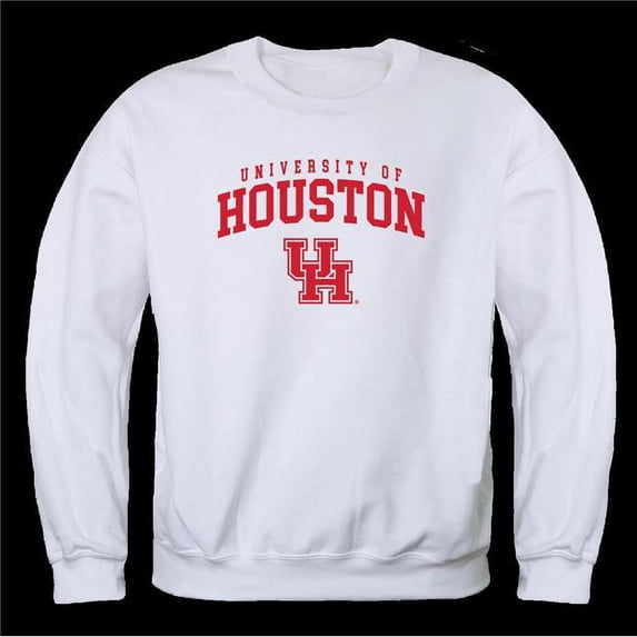 W Republic 568-123-WHT-04 University of Houston Cougars Seal Crewneck Sweatshirt, White - Extra Large