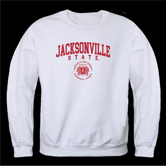W Republic 568-126-WHT-01 Jacksonville State University Gamecocks Seal Crewneck Sweatshirt, White - Small