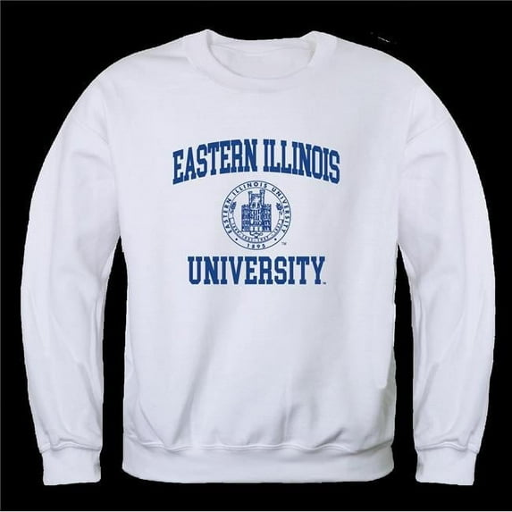 W Republic 568-216-WHT-02 Eastern Illinois University Panthers Seal Crewneck Sweatshirt, White - Medium
